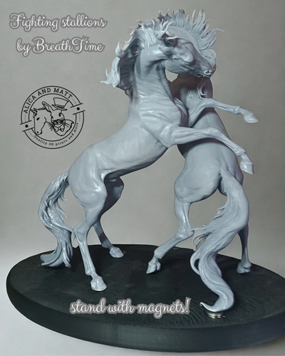 Fighting stallions resin - fighting, /